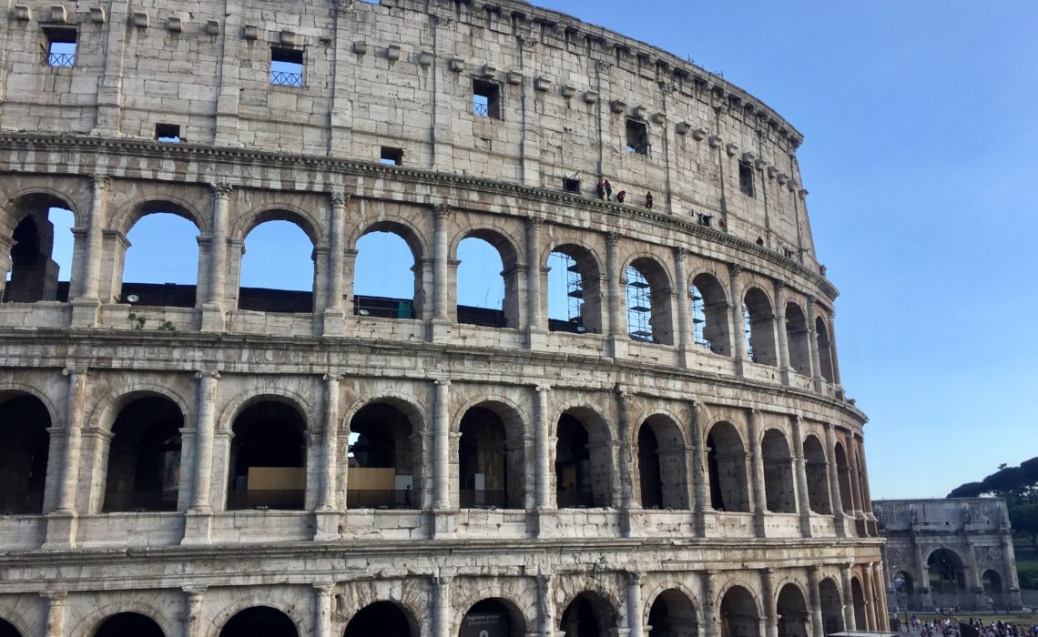 We visited the Colosseum on our Italian Vacation