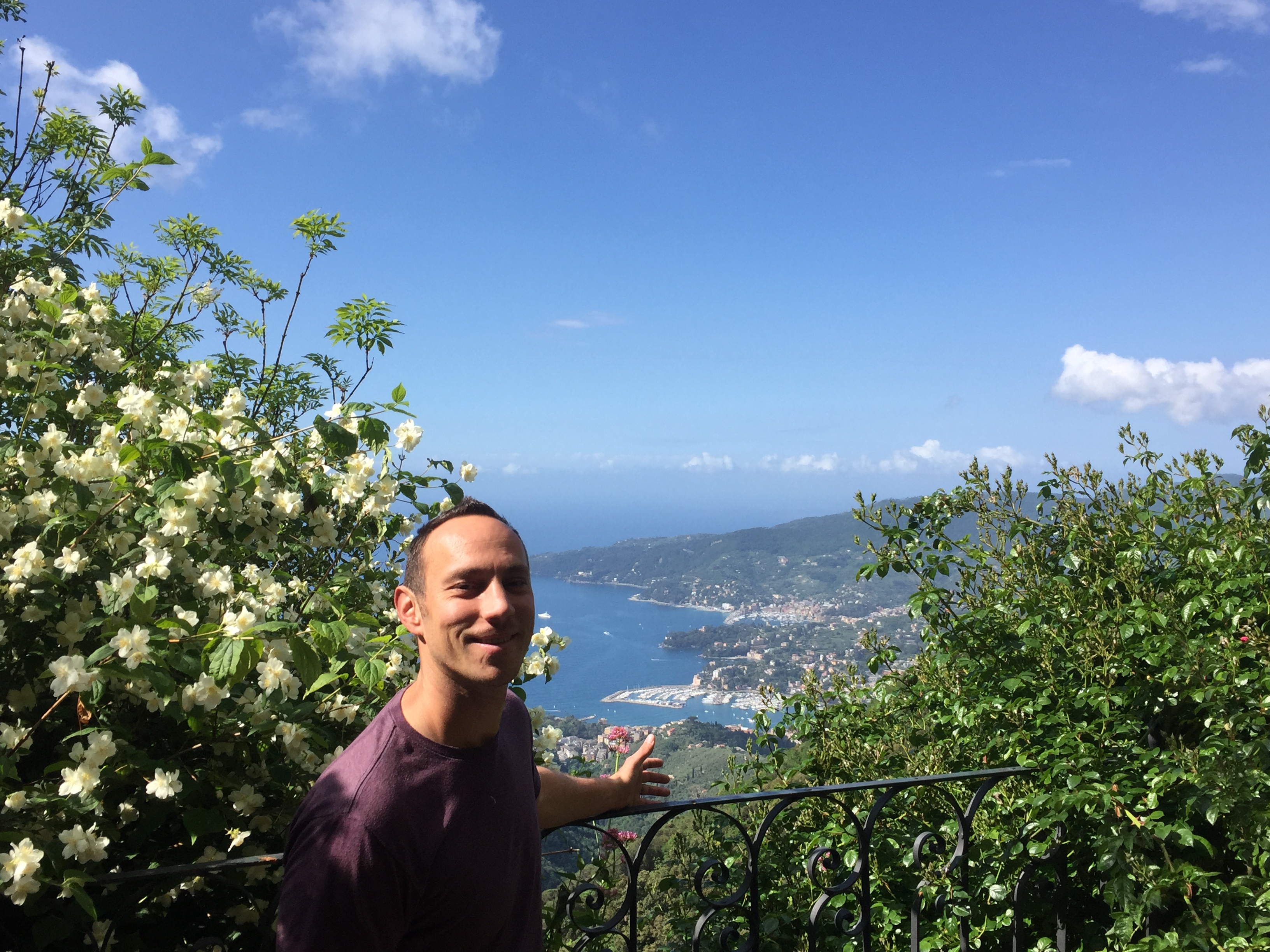 Looking down on the Italian Riviera from the Montellegro Sanctuary in Rapallo