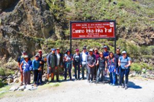 Hiking the Inca trail group photo